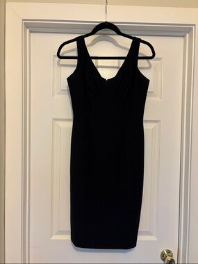 Michael Kors Black Midi Sheath Dress